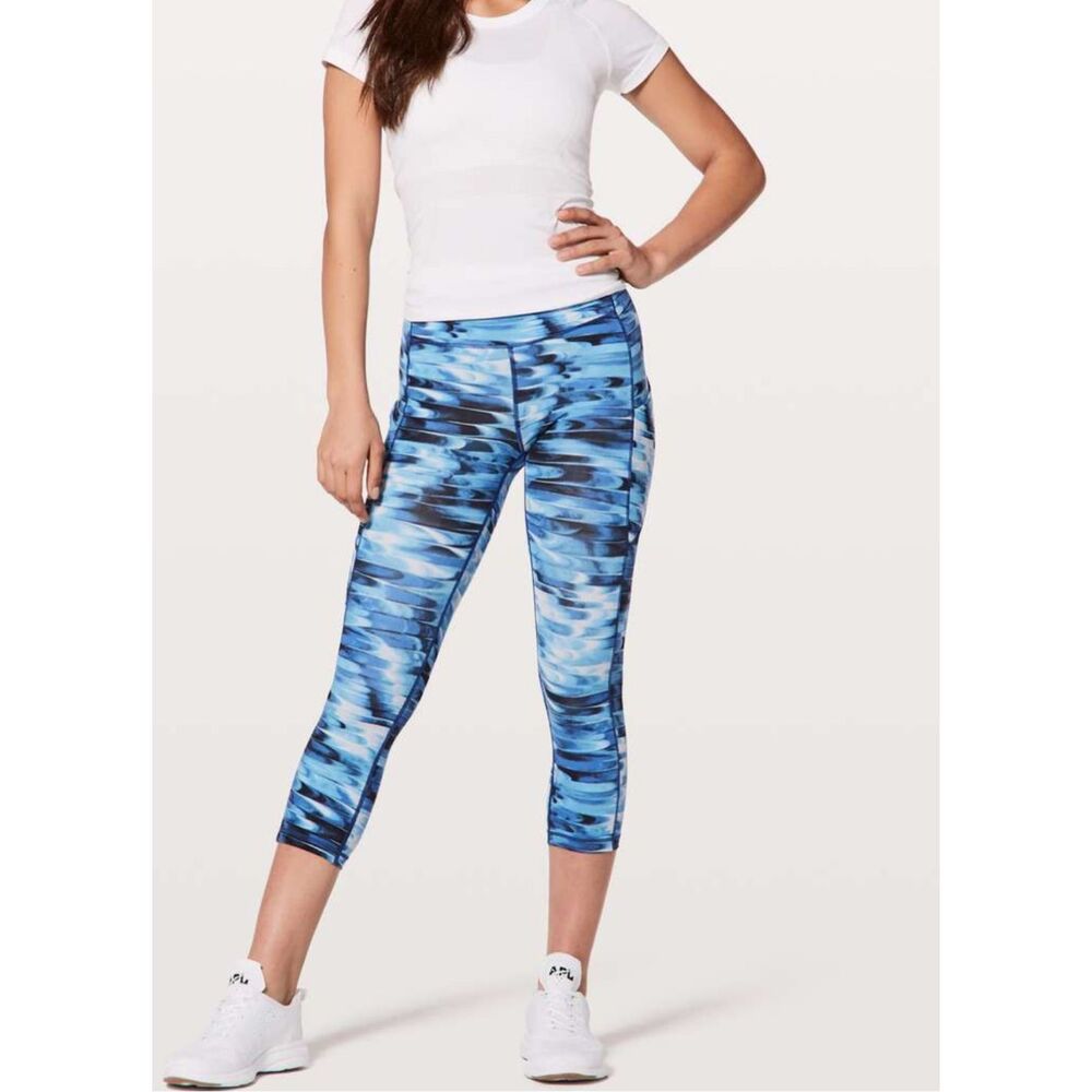 Lululemon Speed Up Crop Legging‎ 21" Tidal Multi Size 6